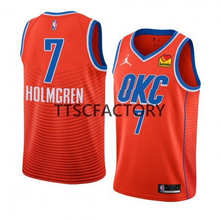 Dres Oklahoma City Thunder Chet Holmgren 7 Nike 2022-23 Statement Edition Naranča Swingman - Muške